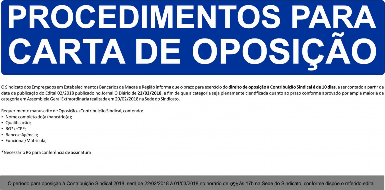 Bancários tem até março para manifestarem oposição à Contribuição Sindical 2018