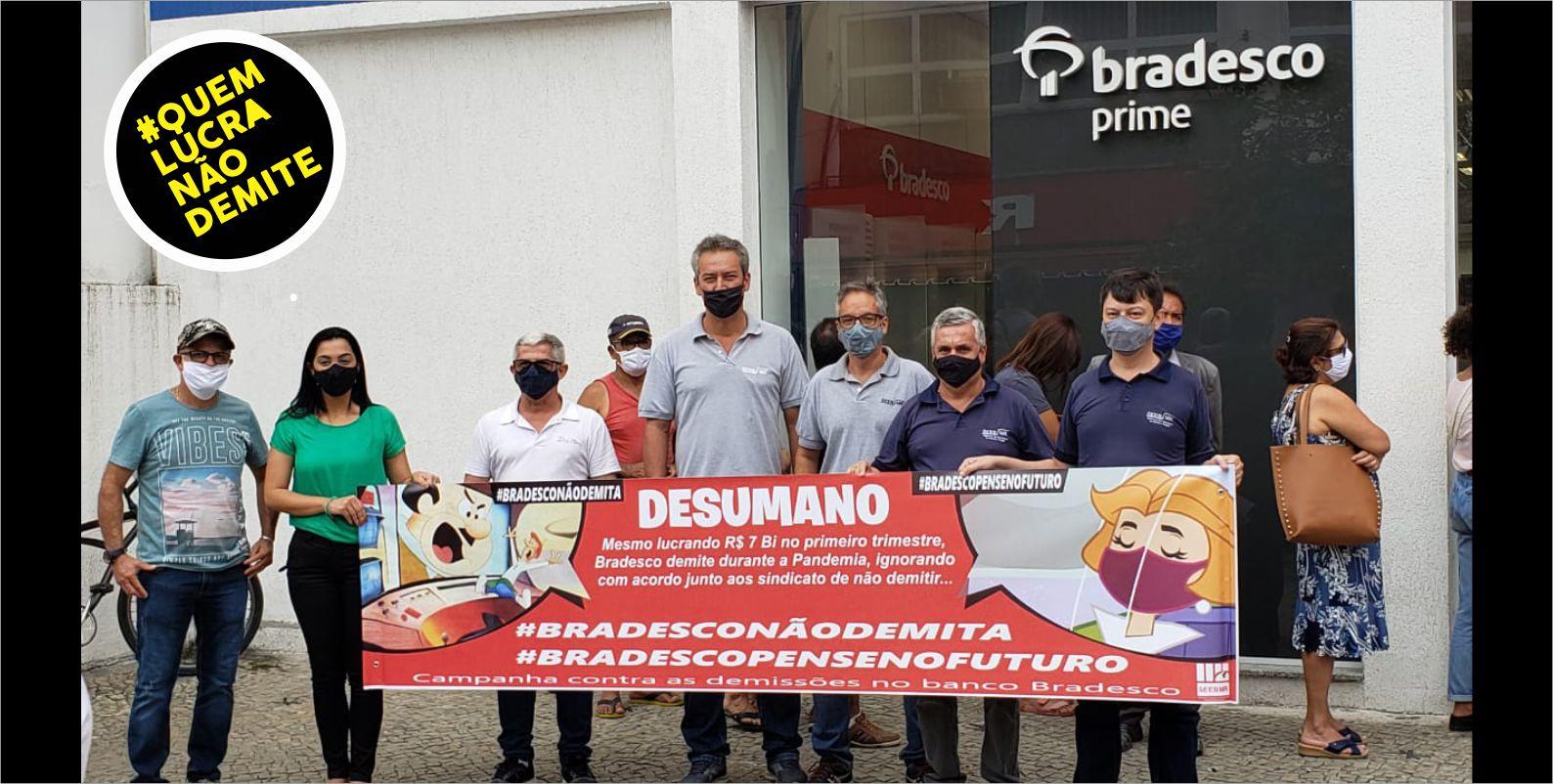 Nota de repúdio ao Bradesco e apoio ao funcionário que desabafou em carta anônima
