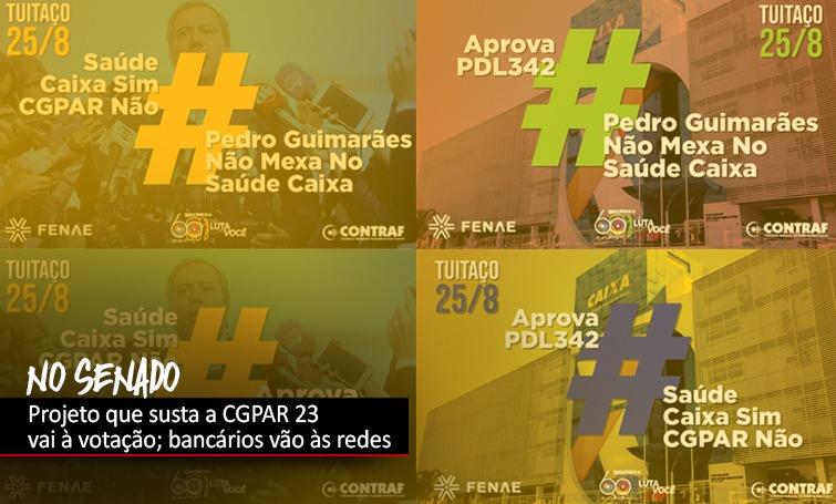 Bancários vão às redes pedir a aprovação do PDL 342