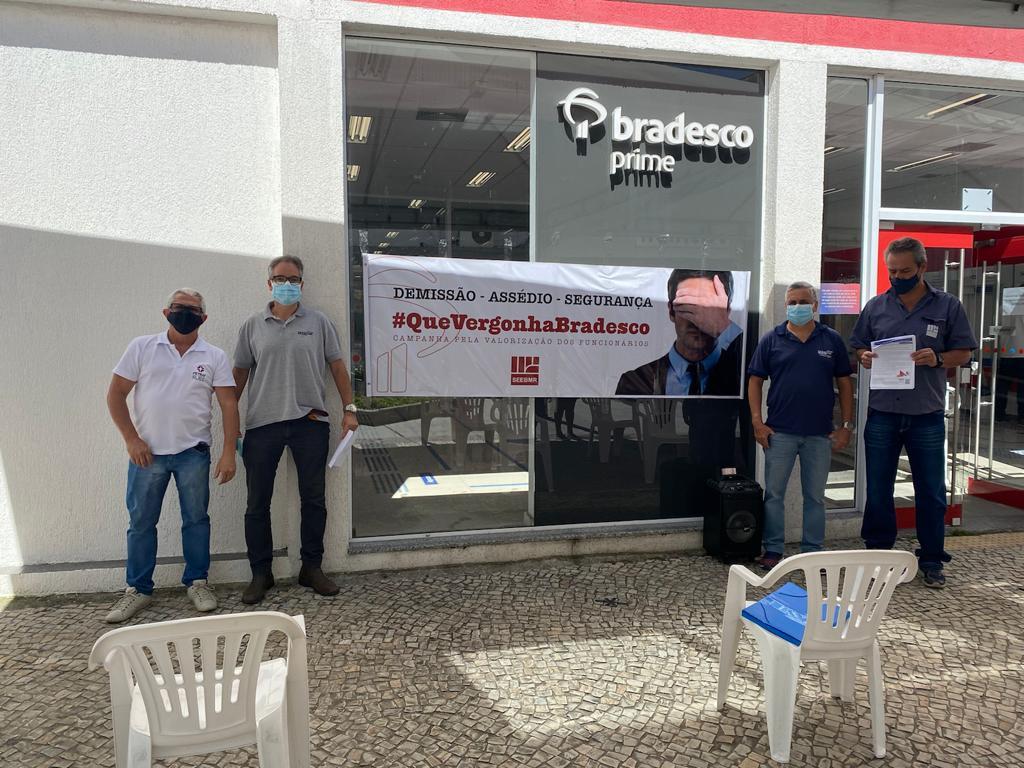 Ações sindicais no Bradesco denunciam demissões e más condições de trabalho