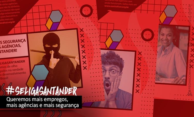 Bancários e Bancárias protestam contra políticas do Santander